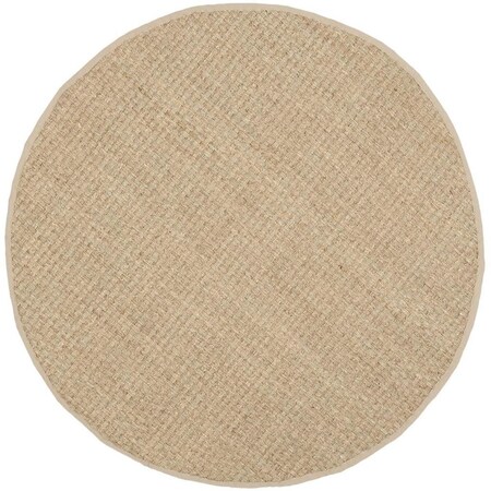Safavieh Natural Fiber Round Area Rug, Natural and Beige - 5 x 5 ft. NF114A-5R